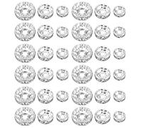 EMSea 150PCS Rondelle Distanziali Perline Brillanti Strass Perline Rotonde Sciolte per Braccialetto Collana Orecchino Gioielli Fare Decorazioni 6mm 8mm 10mm 50PCS Ogni Dimensione Argento