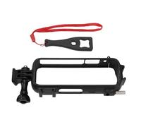 EMSea 1PC Gabbia Per Videocamera Compatibile Con Insta360 X4 Con Filettatura Da 1/4" Con 2 Accessori Per Montaggio A Slitta Fredda Supporto Per Videocamera D'azione Da 158x53mm