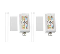 EMSea 2 accoppiatori RJ45 Cat 6 Gigabit in Linea Punchdown Krone accoppiatore modulo connettore connettore di Rete per Cavi Ethernet, Accessori 63 x 26 x 25 mm, Bianco