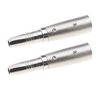 EMSea 2 adattatori XLR a 3 pin da 1/4 pollici XLR maschio a 6,35 mm femmina jack mono connettori di conversione argento per microfono audio