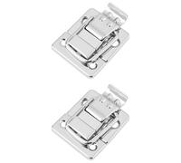 EMSea 2 chiusure a fibbia da 30 x 36 mm, per cassetta degli attrezzi, porte, cassettiere e serrature, argento