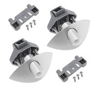 EMSea 2 chiusure a pressione a mezza luna per 1,4 cm-1,6 cm spessore porta caravan armadio porta pulsante pulsante maniglia mobili serratura armadio serratura hardware argento