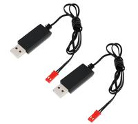 EMSea 2 Pezzi 2 Pin JST RC Drone Caricabatterie JST Maschio A 3,7 V Connettore USB 60 Cm Compatibile Con FAO Schwarz ThunderBolt Jet