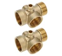EMSea 2 Pezzi 5 Vie Pompa Acqua Ottone T Serbatoio Di Pressione Connettore 1 Pollice A 1/4 Collegamento Distributore Di Acqua Per Pompa Acqua Domestica Irrigazione