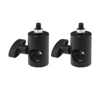 EMSea 2 Pezzi Adattatore Rapido Con Vite Da 1/4" Adattatore Per Puntale Per Supporto Luce Multifunzionale In Lega Alluminio Per Luci Video Fotografiche Luci A Destra Teste A Sfera Nere