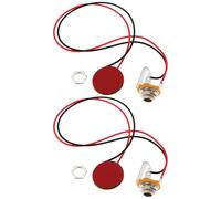 EMSea 2 Pezzi Cablaggio Per Pickup Piezoelettrico Per Chitarra Da 1/4" Compatibile Con Cigar Box La Linea Lunghezza 300 Mm.