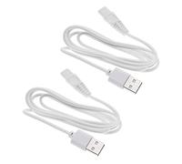 EMSea 2 pezzi cavo di ricarica USB compatibile con finiture touch Flawless Legs rasoio di ricambio per gambe da donna rasoio cavo di ricarica 5 V 1 m cavo di alimentazione bianco