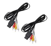 EMSea 2 Pezzi Cavo Video Composito AV Ricambio Compatibile Con Nintendo 64 N64 Compatibile Con GameCube Compatibile Con SNES Cavo AV Di Ricambio