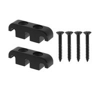 EMSea 2 Pezzi Di Supporto Per Testata Per Basso Nero Elettroplaccato Supporto Per 3 Corde Parti Per Corde Di Basso Per Tenere 3 Corde Nella Testata Di Un Basso Elettrico A 4 Corde