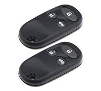 EMSea 2 Pezzi Sostituzione Guscio Chiave Remota da Compatibile con Honda Civic CRV Accord Jazz Ecc. Custodia Portachiavi con Telecomando A 3 Pulsanti ABS Grigia