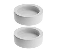 EMSea 2 PZ Ciotola Per Rettili Vermi Set Di Piatti Bordo Curvo In Ceramica A Prova Di Lucertola Fuga 2,8 Pollici Bianco Insapore Liscio Per Granchi Ragno Geco