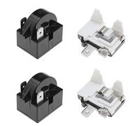 EMSea 2 relè di avviamento per frigorifero, 15 Ohm, 2 pin, PTC, resistore per compressore, mini frigoriferi, frigoriferi compatti, frigoriferi da vino, con protezione termica da sovraccarico da 1/2 HP
