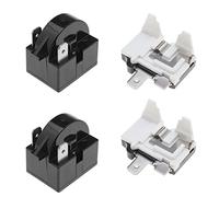 EMSea 2 relè di avviamento per frigorifero, 15 Ohm, 2 pin, PTC, resistore per compressore, mini frigoriferi, frigoriferi compatti, frigoriferi da vino, con protezione termica da sovraccarico da 1/6