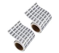 EMSea 2 rotoli di etichette numeriche consecutive 0001-2000 adesivi numerici multiuso adesivi impermeabili numeri per la gestione dell'inventario libri