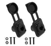 EMSea 2 Set Adattatore RJ45 CAT6 Con Copertura Antipolvere 31MM X 26MM Montaggio A Pannello Connettore Di Rete Femmina-femmina Con Vite Di Installazione Adattatore Accoppiatore Prolunga Ethernet