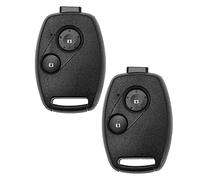 EMSea 2 set di 2 pulsanti di ricambio per chiave telecomando auto compatibili con Honda Civic Jazz Crv Insight Record Fit Frv custodia chiave con pelle nera