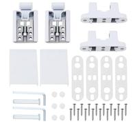 EMSea 2 set di cerniere per porta in PVC resistente, per porte francesi, sinistra e destra, bianco