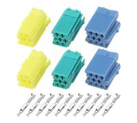 EMSea 2 set di connettori mini ISO per autoradio con perni per CD Changer Line In - Aux DAB Mini ISO Terminal Block Socket Kit di riparazione