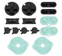 EMSea 2 Set Di Kit Di Pulsanti Conduttivi In Gomma Siliconica Compatibili Con Game Boy Color/Gameboy GBC Pulsante Di Accensione/spegnimento Luce Verde + Nero