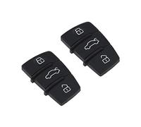 EMSea 2 x auto Smart Remote Key Rubber Pad Case Shell Cover 3 tasti chiave Protector compatibile con Audi A1 A3 A4 A5 A6 A8 S3 S4 Q5 Q7 TT Q3 Accessori interni del veicolo nero