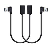 EMSea 2 x USB 3.0 maschio a femmina cavo dati di estensione 30 cm sinistra e destra 90 gradi gomito connettore convertitore 5 Gbps velocità di trasferimento