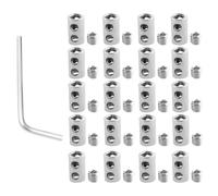 EMSea 20 morsetti per funi connettori per fune raccordi per cavi con codice di blocco con chiave per cavo da 1-2 mm, 10 x 6 x 2,6 mm