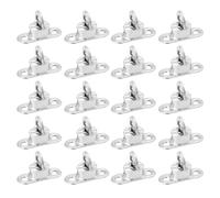 EMSea 20 Pezzi 11 Mm 2 Fori Ottone Nichelato Twist Locks 11 Mm X 7 Mm Occhielli Ovali Base Perno Barca Tendalino Twist Fastener Per Piscina Copertura Mobili Da Giardino Borsa Fai Da Te