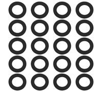 EMSea 20 Pezzi Guarnizione Piatta In Gomma 18 Mm X 23,5 Mm X 2 Mm Adatta Per Attrezzature Industriali Mobili Costruzione Di Condotte Trasparenti Anello Nero