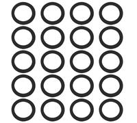 EMSea 20 Pezzi Guarnizione Piatta In Gomma 18 Mm X 29,5 Mm X 2 Mm Adatta Per Attrezzature Industriali Mobili Costruzione Di Condotte Trasparenti Anello Nero