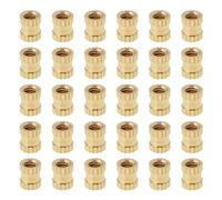 EMSea 200 Pezzi Inserto Filettato Per Stampa 3D M2x4x3.5mm Dadi In Ottone Zigrinato Filettato Per Stampanti 3D Macchine Per Stampaggio Elettriche Dadi Per Inclusione In Ottone Oro