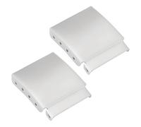 EMSea 2pcs 20mm Cinturino Orologio Braccialetto Estensore Estensione Collegamento In Acciaio Spazzolato Extra Regolazione Aggiuntiva Accessorio Di Riparazione Per Orologiaio ARGENTO