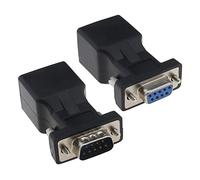 EMSea 2PCS 9-Pin RS232 DB9 a RJ45 adattatore seriale convertitore Ethernet per dispositivi standard D-sub RS-232 9 pin stampante portatile per computer portatile DB9-F a RJ45-F e DB9-M a RJ45-F