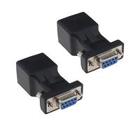 EMSea 2PCS Adattatore Seriale RS232 A 9 Pin Da DB9 A RJ45 Convertitore Ethernet DB9 Femmina A RJ45 Femmina Per Dispositivi RS-232 D-sub A 9 Pin Standard Computer Portatile Stampante