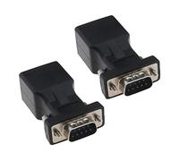 EMSea 2PCS Adattatore Seriale RS232 a 9 Pin Da DB9 a RJ45 Convertitore Ethernet DB9 Maschio a RJ45 Femmina per Dispositivi RS-232 D-sub a 9 Pin Standard Computer Portatile Stampante