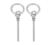 EMSea 2pcs Bulloni Ad Occhiello Con Gambo Lungo M8x8x100 Bullone Ad Occhiello In Acciaio Inossidabile Con Anello Da 8Mm Bullone Ad Occhiello Impieghi Gravosi Rimorchi Barche Marine