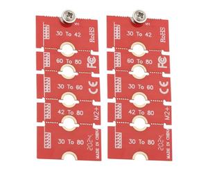 EMSea 2PCS M2 M.2 NGFF NVME Computer Case Lunghezza Estendere Adattatore 2230 2242 2260 2280 Adattatore Rack per PC Computer Case Rosso con Vite