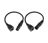 EMSea 2pcs XLR 3 Pin Femmina e Maschio a RJ45 Femmina Adattatore Convertitore Cavo di Estensione Cavo XLR Cavo Adattatore LED Controller Convertitore Cavo 30CM