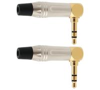 EMSea 2X Connettori Stereo Maschio Ad Angolo Retto da 3,5 Mm Ad Angolo Retto per Cavi per Cuffie Fai da Te Cavi AUX Cavi Audio da 3,5 Mm