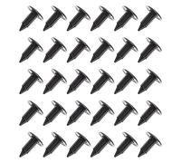 EMSea 30 clip in plastica per albero di abete nero, 6 mm, foro 18 mm, testa per paraurti auto, parafango, spille, clip di fissaggio per auto, barche, aerei e roulotte