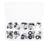 EMSea 36PCS 1.6-8.6mm Canna Da Pesca Punte Kit di Riparazione Canna Da Pesca Anelli Guida Acciaio Inox Pesca Parti di Ricambio per Acqua Salata Acqua Dolce