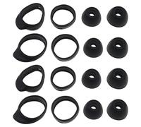 EMSea 4 paia di auricolari antiscivolo in silicone compatibili con Samsung Galaxy Buds 2019 e 4 paia di ganci per auricolari compatibili con Samsung Galaxy Buds+ R175/R170 nero