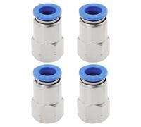 EMSea 4 Pezzi 8mm Diametro Tubo X 1/8" NPT Filettatura Femmina Adattatore Connettore Pneumatico Push Fit Adattatore Per Raccordi Aria Push Dritto