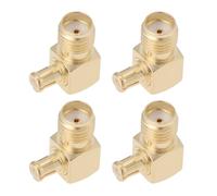 EMSea 4 Pezzi Adattatore SMA Femmina A MCX Maschio Antenna DAB Adattatore Convertitore 90° Connettore Jack Antenna Coassiale RF DAB Per Sistema GPS Wireless 3G 4G LTE WIFI WLAN