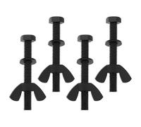 EMSea 4 Pezzi Bobina Asta Bullone In Nylon Compatibile Con XP Deus Underground Metal Detector M6x50mm Con Rondella M6 E Dado Ad Alette In Nylon M6 Nero