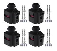 EMSea 4 Set Di 4 Pin Per Autoveicoli Sensore Temperatura Acqua Cablaggio Spina Kit Di Riparazione 4B0973712 Sensore Contatto A Crimpare Parti Automobilistiche