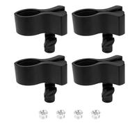 EMSea 4pcs Clip Per Microfono A Molla Clip Per Supporto Microfono Regolabili Diametro Esterno Tra 32 Mm E 68 Mm Con Adattatori Per Viti Da 5/8" A 3/8" Neri
