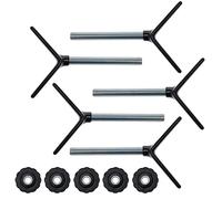 EMSea 5 Set Baby Gate Scale Banister Adattatore M10 Scala Y Filettato Mandrino Rods per Pressione Montato per Bambino e Pet Cancelli di Sicurezza