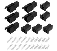 EMSea 5 Set Di Connettori Per Cavi Elettrici Mini Da 2,8 Mm A 4 Pin Per Auto Serie 110 4 Vie Per Moto Auto E Barche Nero