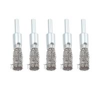 EMSea 5 spazzole metalliche da 12 mm per trapano, con gambo da 6 mm in acciaio inox, spazzola rotonda di ricambio per pulizia/lucidatura/rimozione della ruggine