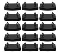 EMSea 50 tappi terminali per doghe da letto pacchi supporti in plastica 2 perni lati centrali fissaggi per fissare letti in metallo letti in pelle letti in legno divani letti a castello nero